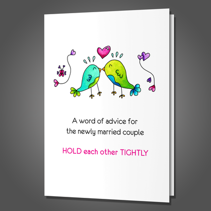 Fuck Nightly Wedding Card - You Got Married Card, Wedding Congratulations