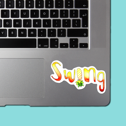 SWING STICKER - Funny Sarcastic Vinyl Sticker for Laptop, Phone and More