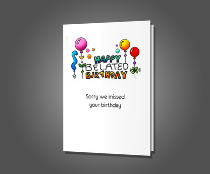 Gift Avoidance, Belated Birthday Card