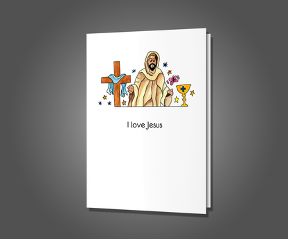 Babies with Jesus, Just Because Card