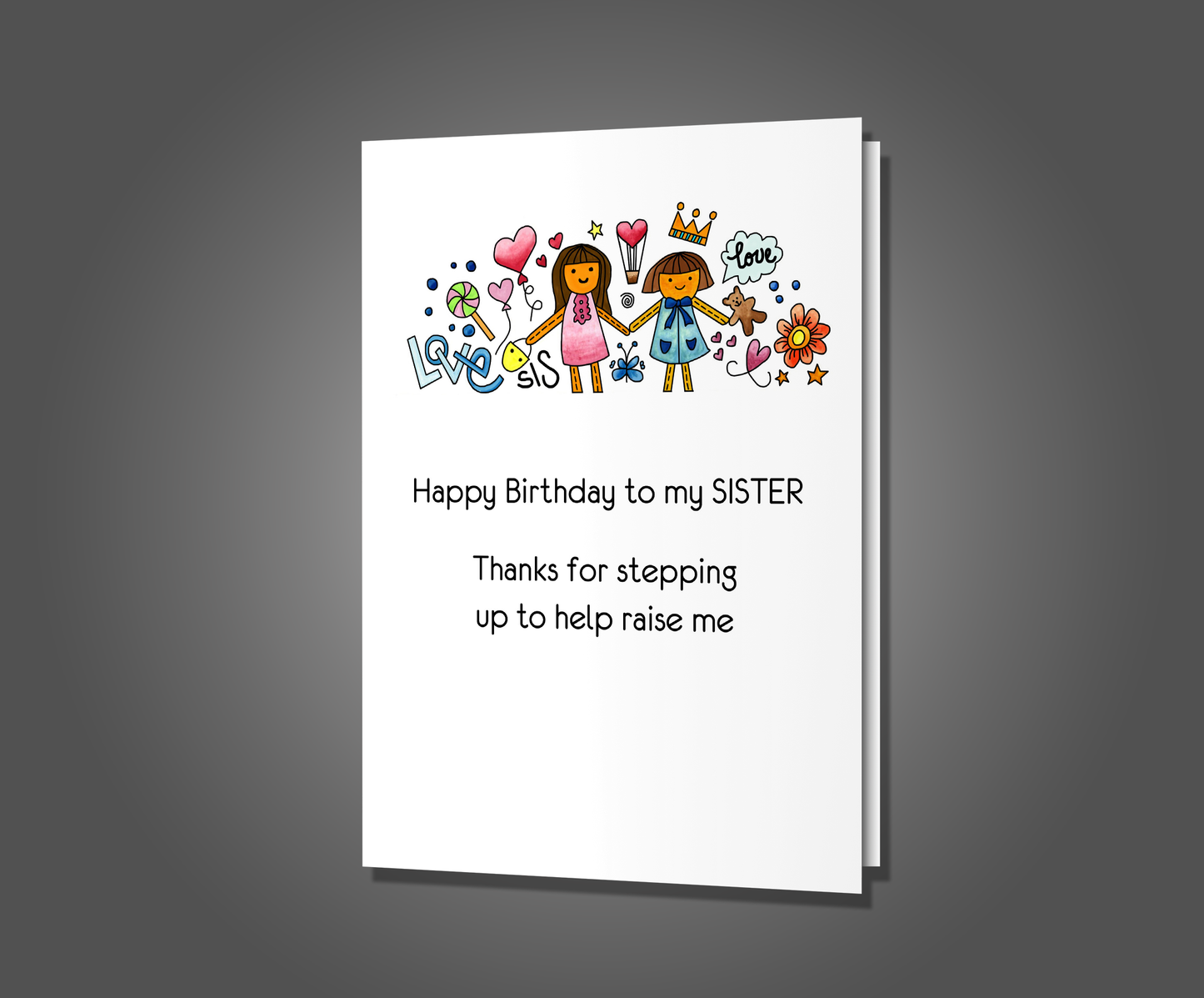 Raising Me, Sister Birthday Card