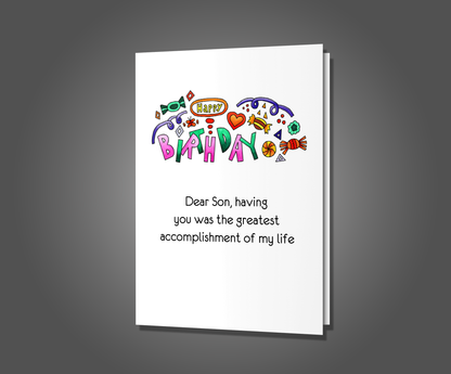 Better Goals, Son Birthday Card