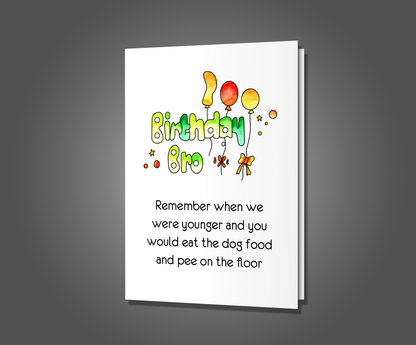 You're Our Family Dog, Brother Birthday Card