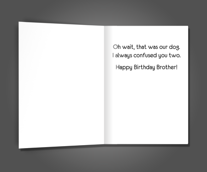 You're Our Family Dog, Brother Birthday Card