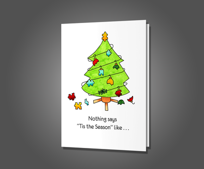 Guarding Christmas Tree, Special Needs Christmas Card