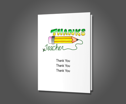 Not Killing My Kid, Teacher Appreciation Card