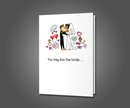 Kiss Bride and Ass, Wedding Card