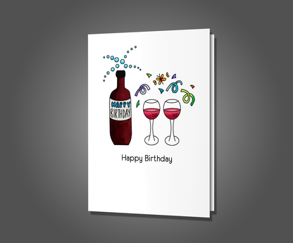 Cheers to Dying, Birthday Card