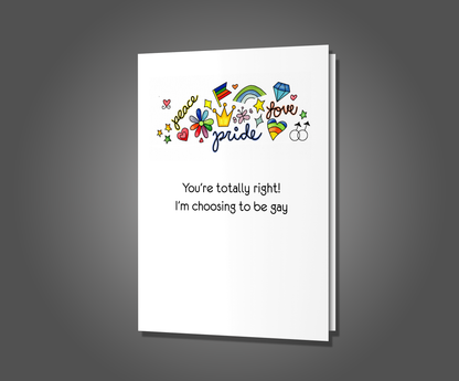 I'm Gay. You're an Ass, LGBTQ Pride Card