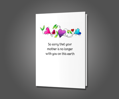 Blaming God, Mom Sympathy Card