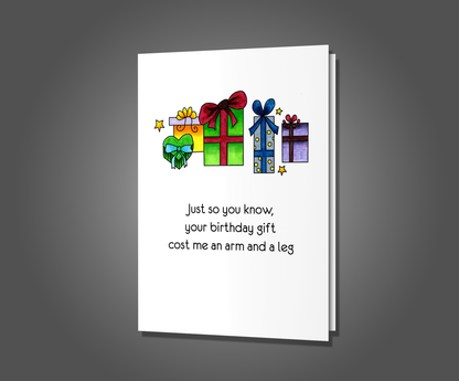 Arm and Leg, Birthday Card