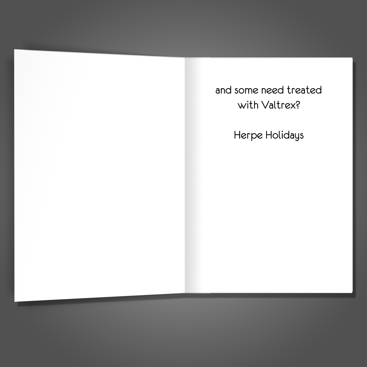 Herpes and Valtrex, Christmas Card