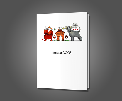 Rescue Dogs Not Humans, Don't Like You Card
