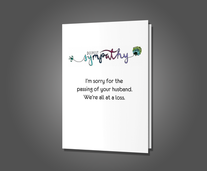 Husband Joke, Husband Sympathy Card