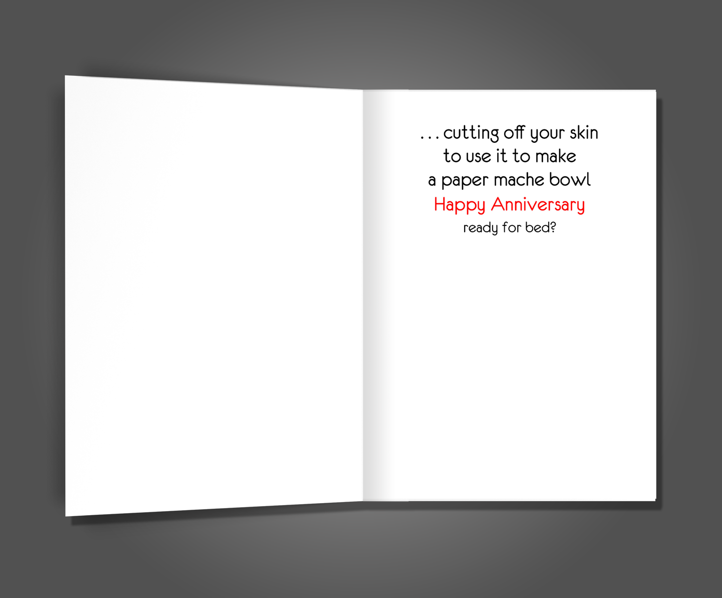 Paper Mache Skin, Anniversary Card