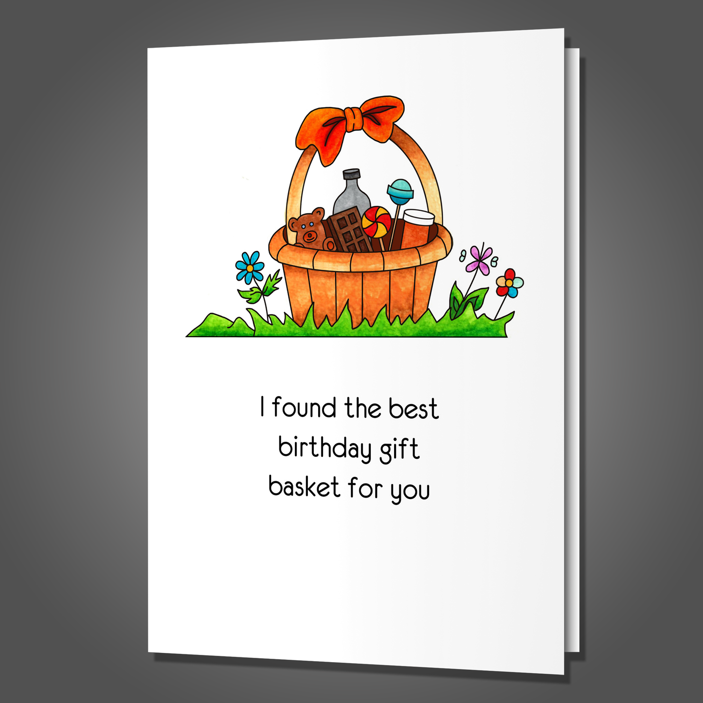 Gift Basket of Drugs, Happy Birthday Card