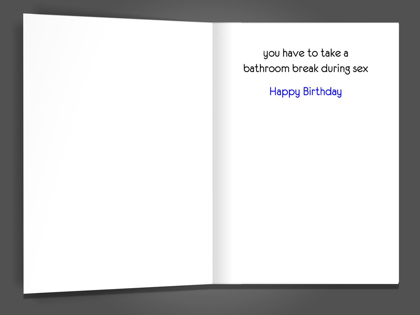 Bathroom Break Sex, Birthday Card