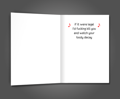 Watch Your Body Decay, Birthday Card