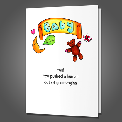 3 Black Dicks, New Baby Card