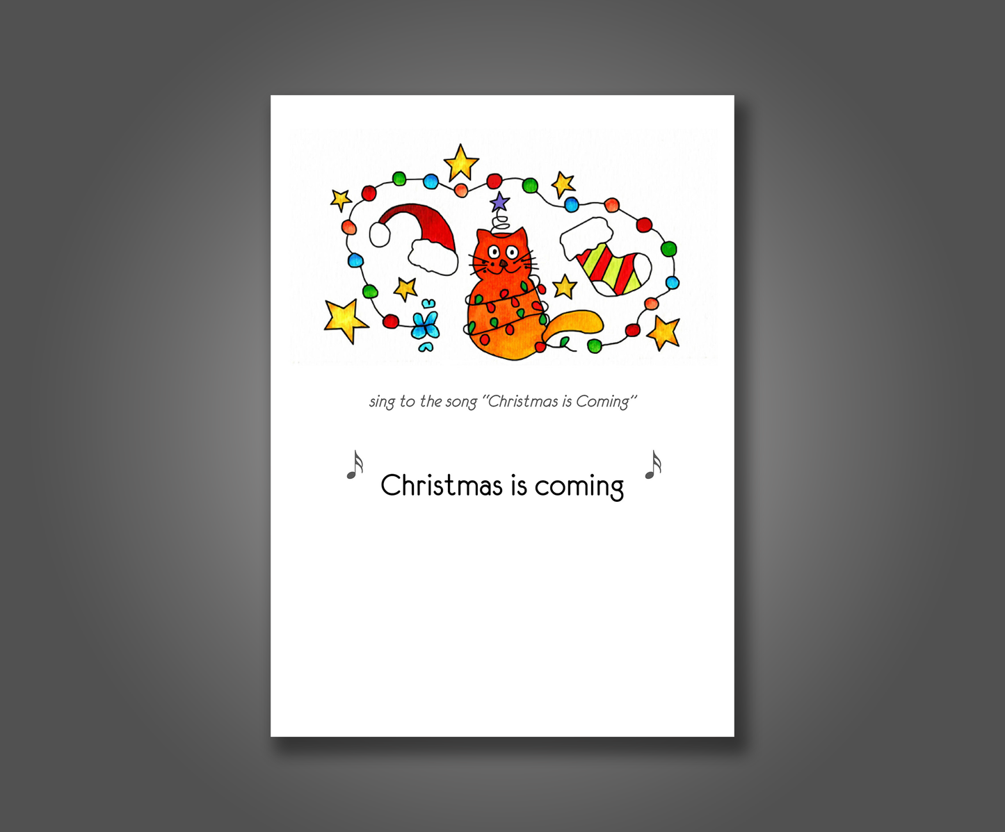 Fuck You and Your Cat, Christmas Card (ON SALE FLAT CARD)