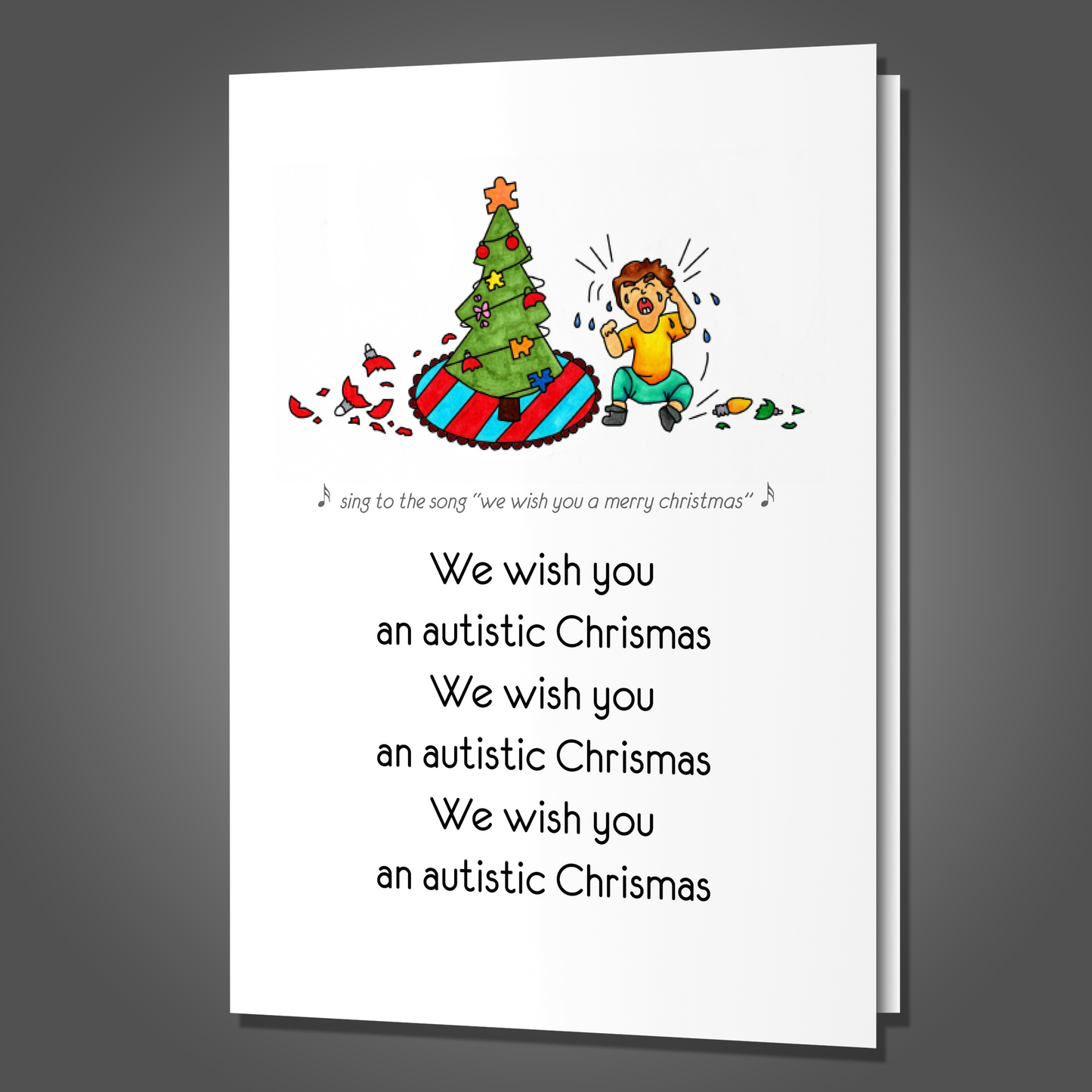 Autistic Christmas, Christmas Card
