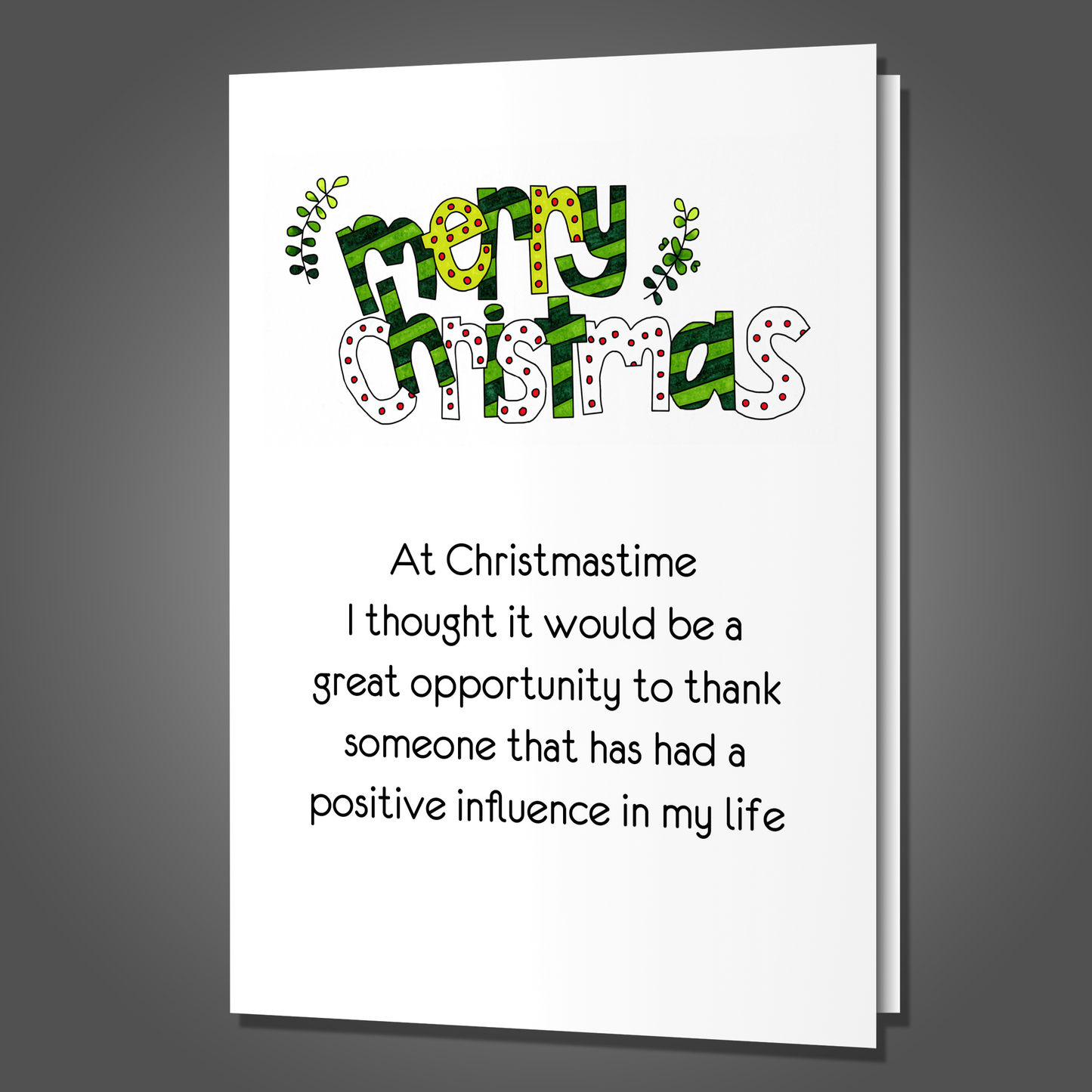 You're Not Positive, Christmas Card