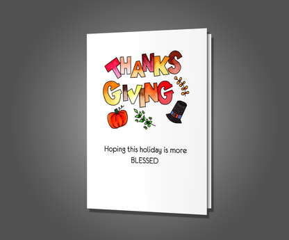 Blessed & Stressed, Thanksgiving Card